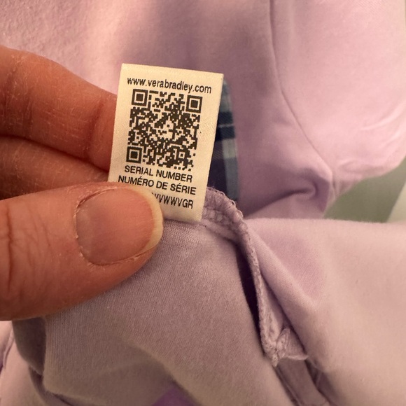 New Vera Bradley pajama top Amethyst Plaid Purple Women Small S shirt - Picture 9 of 11